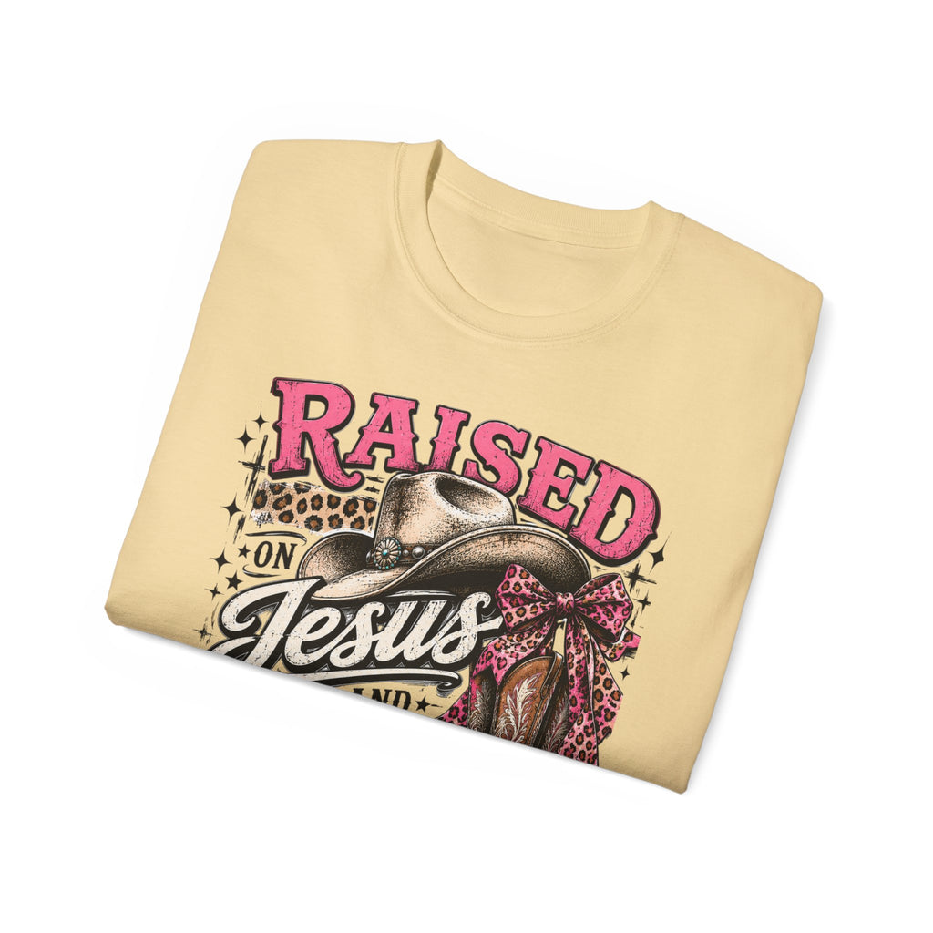 Raised on Jesus & Country Cotton Tee