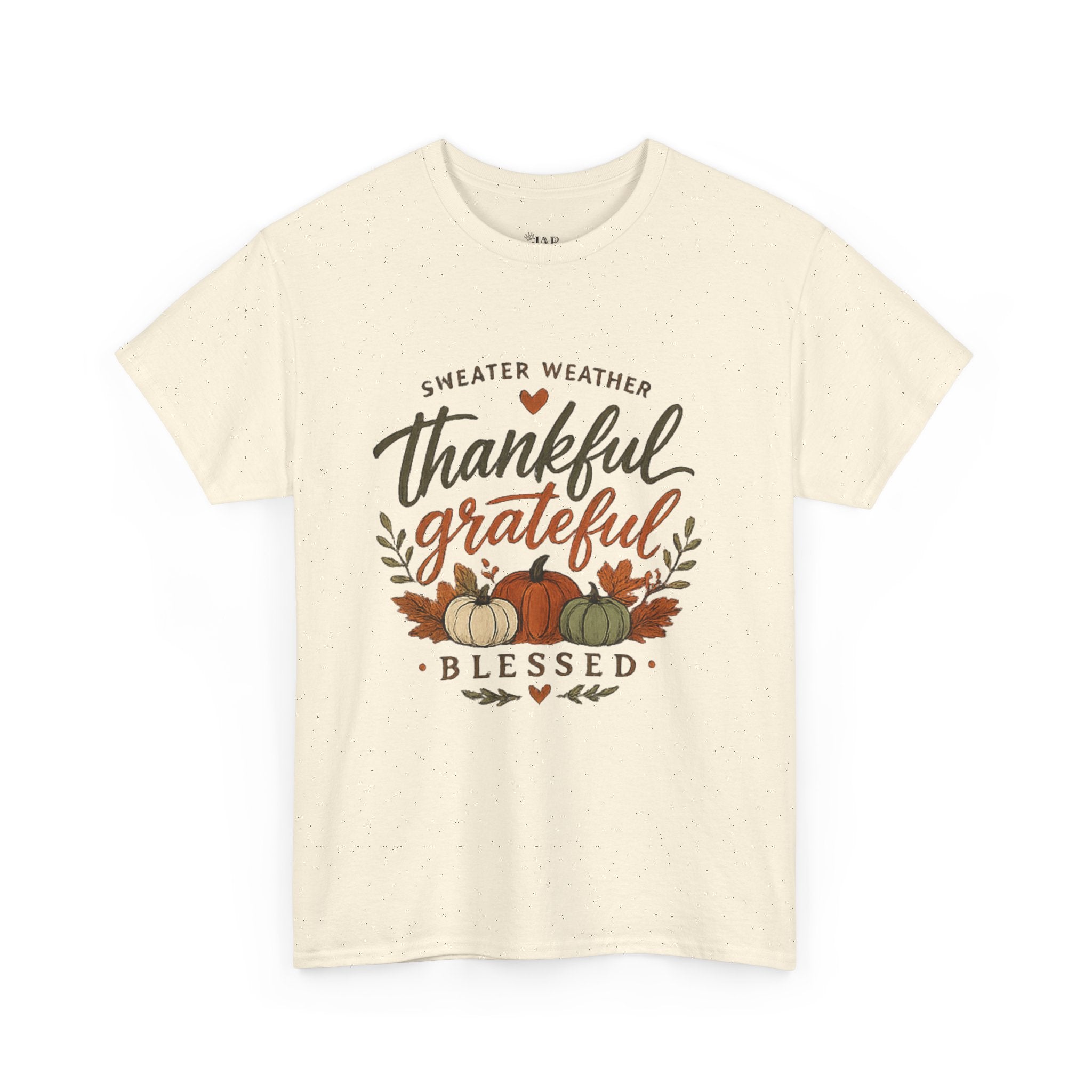 Thankful Grateful Blessed Fall Tee — Pumpkin Autumn Thanksgiving T-Shirt