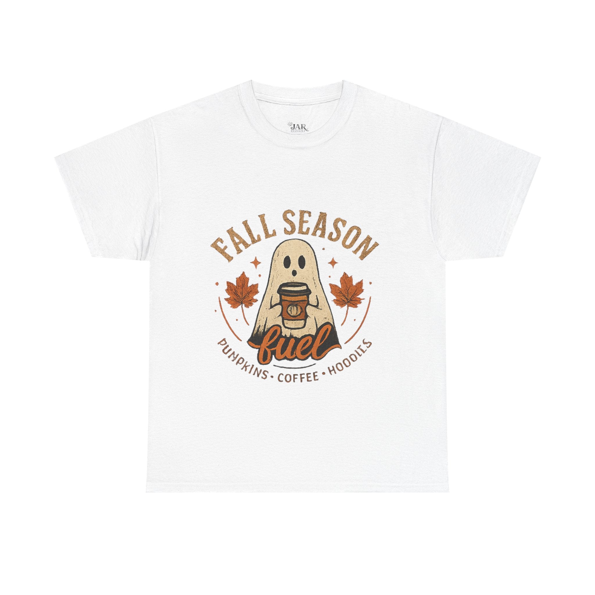 Fall Season Fuel Tee — 'Fall Season Fuel: Pumpkins • Coffee • Hoodies' Autumn Graphic T‑Shirt