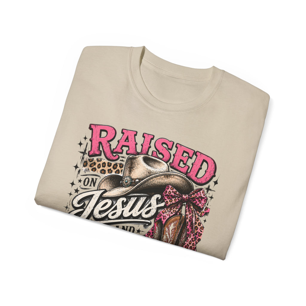 Raised on Jesus & Country Cotton Tee