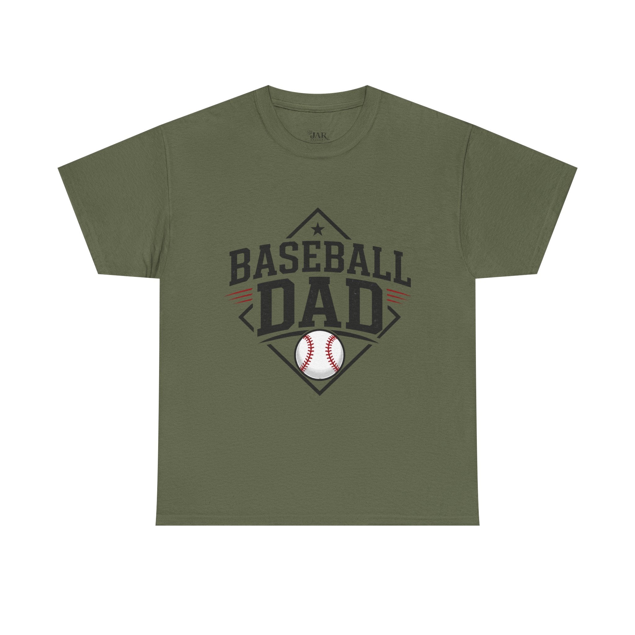 Baseball Dad T-Shirt — Personalized Back Name & Number Tee