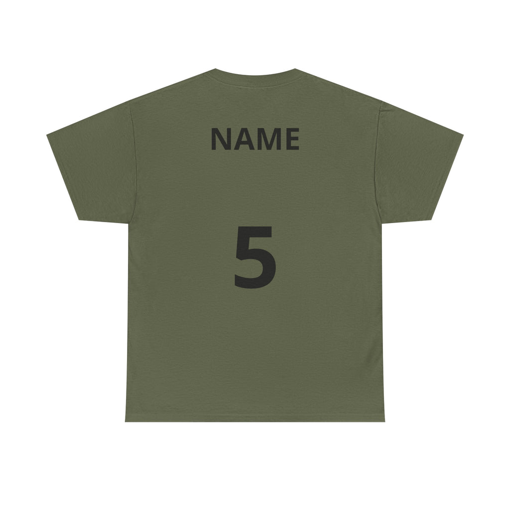 Baseball Dad T-Shirt — Personalized Back Name & Number Tee