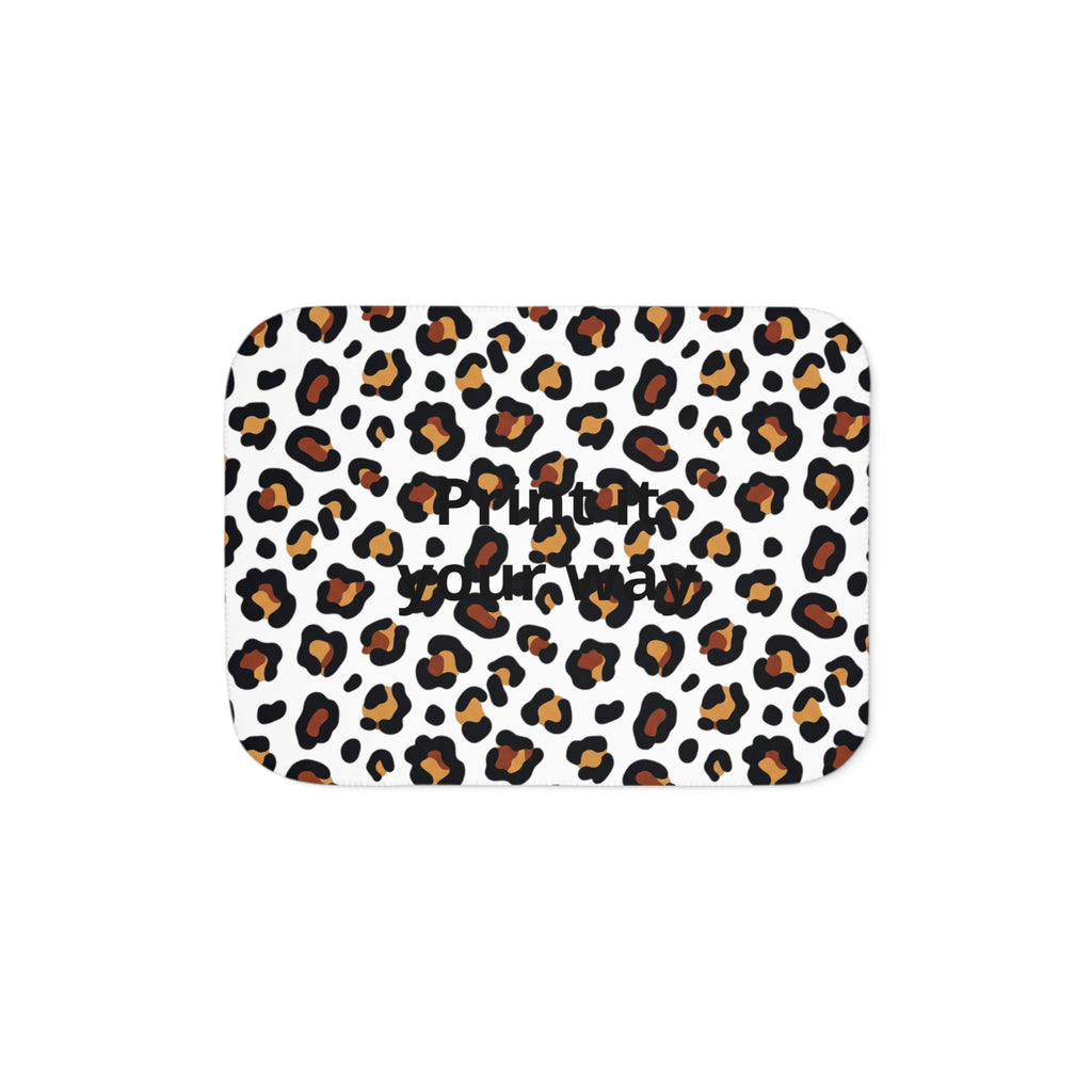 Leopard Print Sherpa Blanket | Animal Print Cozy Throw