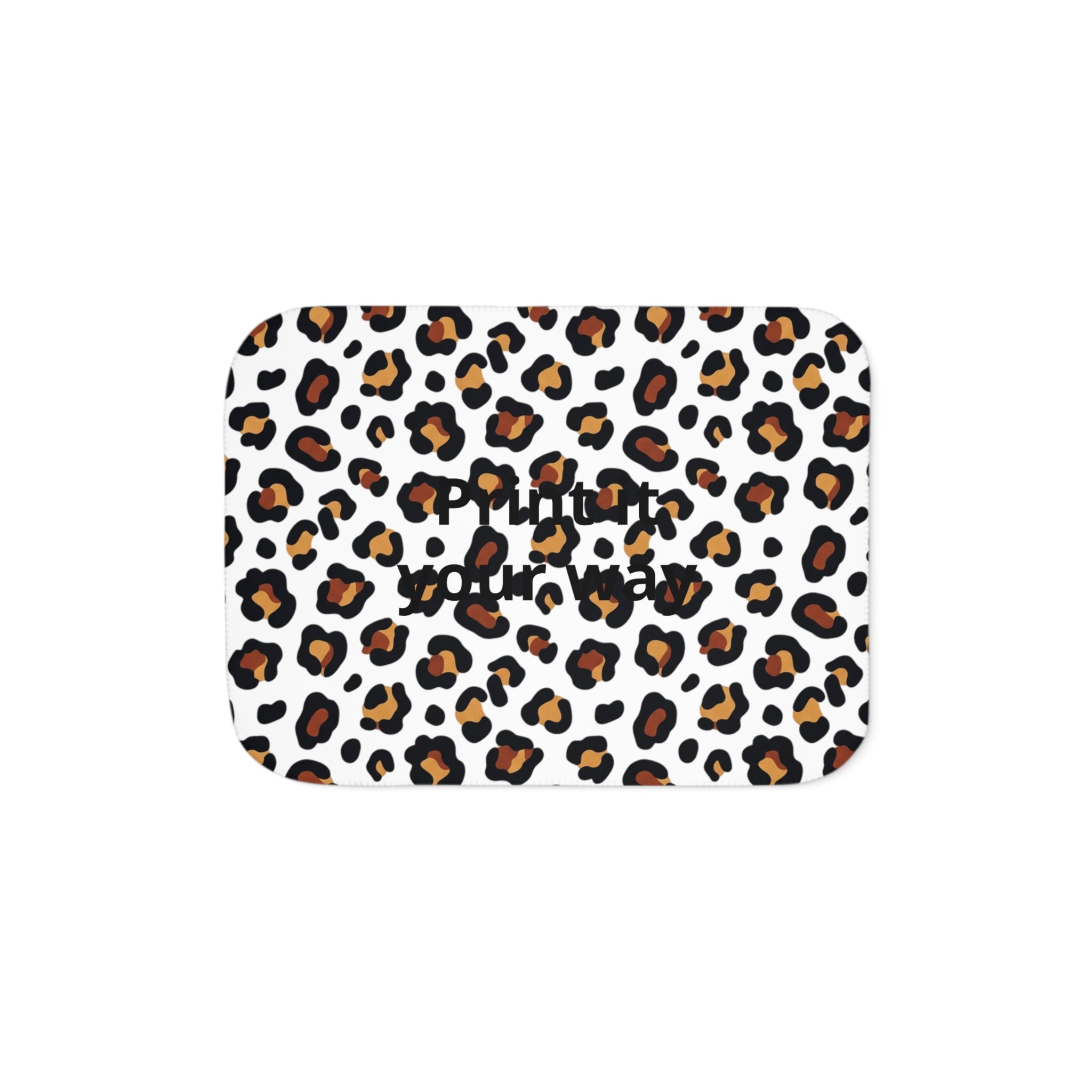 Leopard Print Sherpa Blanket | Animal Print Cozy Throw